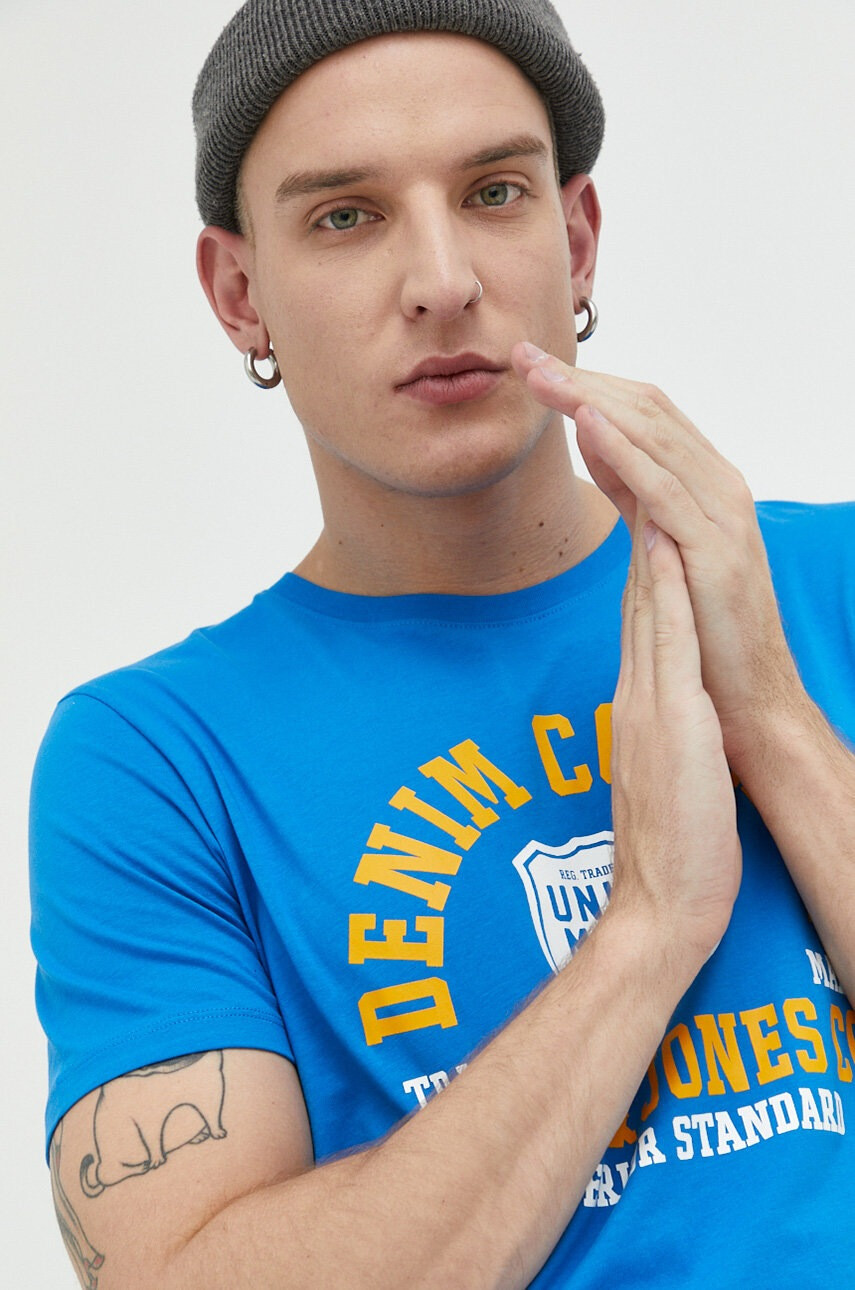 Jack & Jones Памучна тениска JJELOGO - Pepit.bg