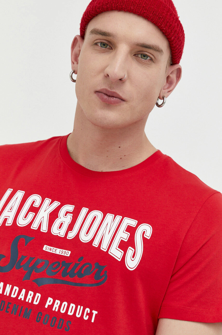 Jack & Jones Памучна тениска JJELOGO - Pepit.bg
