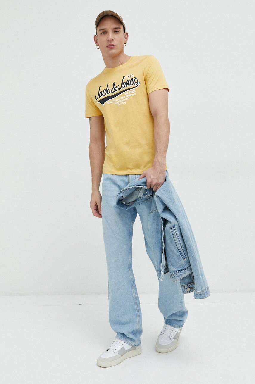 Jack & Jones Памучна тениска JJELOGO - Pepit.bg