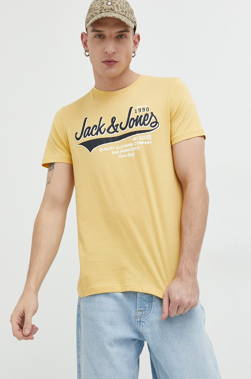 Jack & Jones Памучна тениска JJELOGO - Pepit.bg