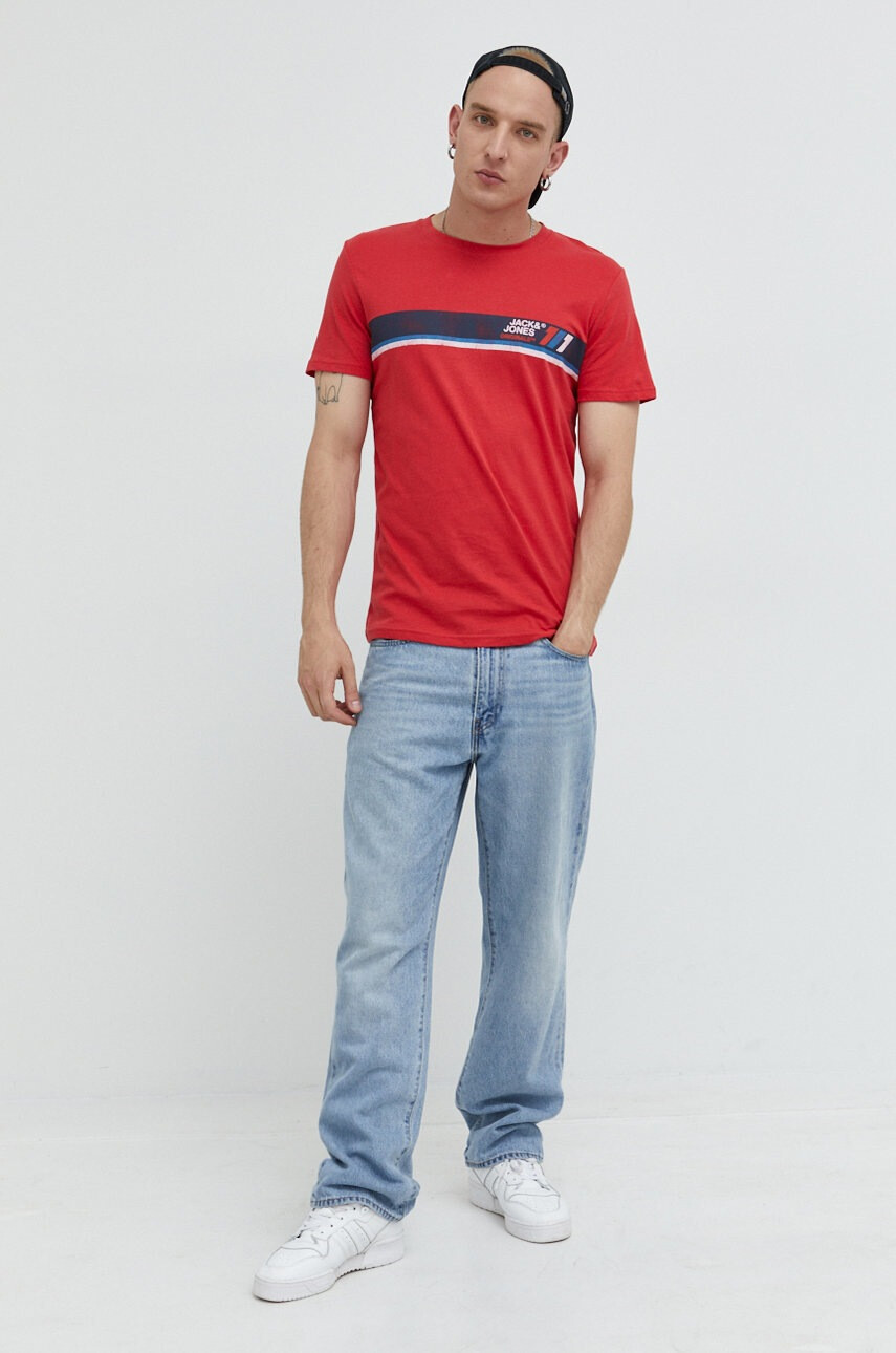 Jack & Jones Памучна тениска Jornate - Pepit.bg