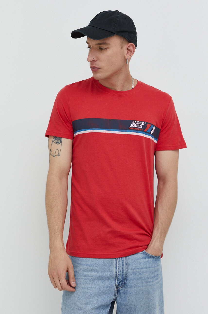 Jack & Jones Памучна тениска Jornate - Pepit.bg