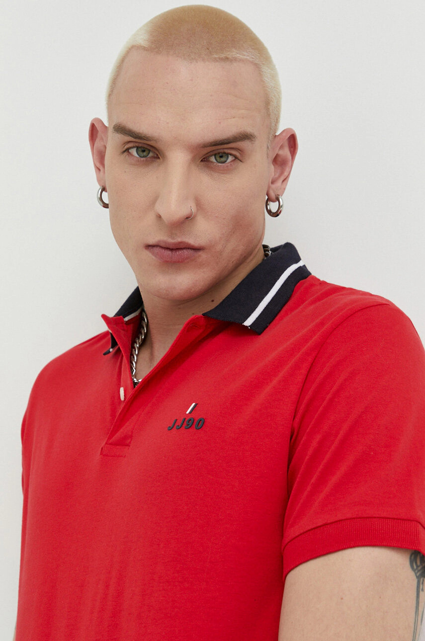 Jack & Jones Памучна тениска с яка JJEJOE - Pepit.bg