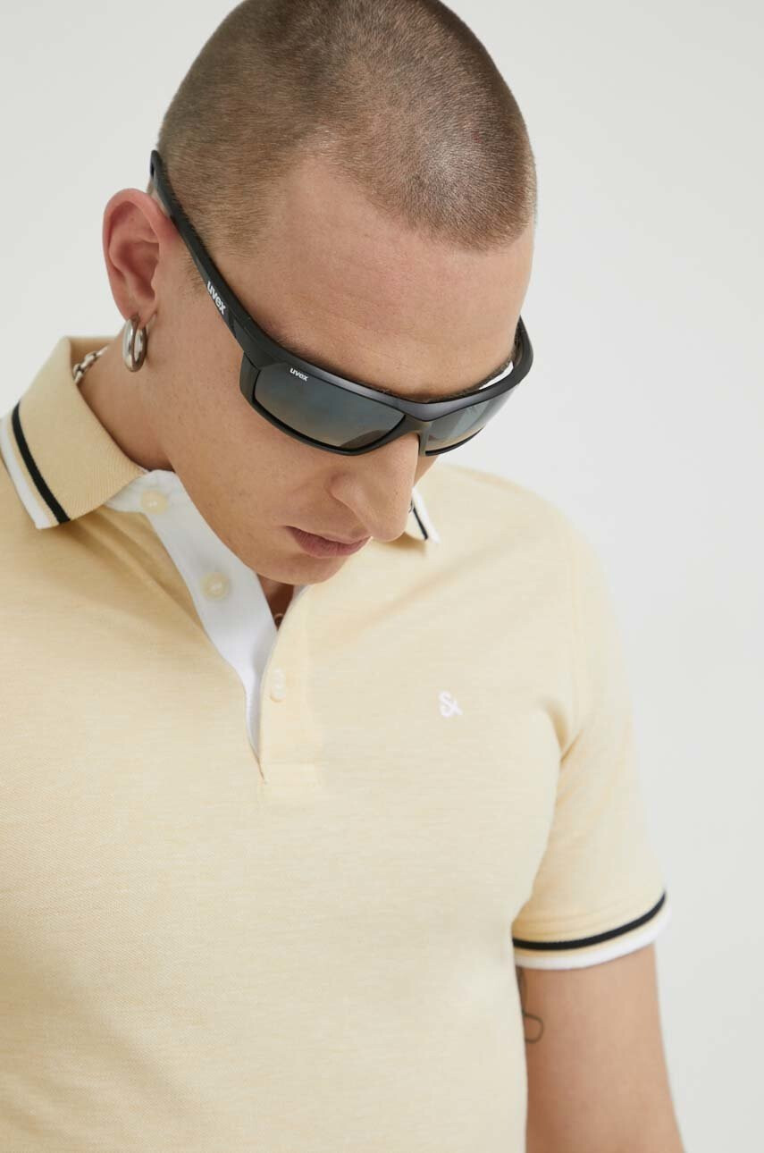 Jack & Jones Памучна тениска с яка JJEPAULOS - Pepit.bg
