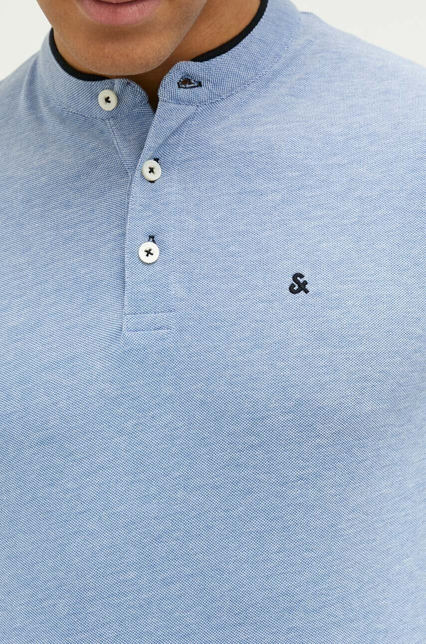 Jack & Jones Памучна тениска с яка JJEPAULOS - Pepit.bg