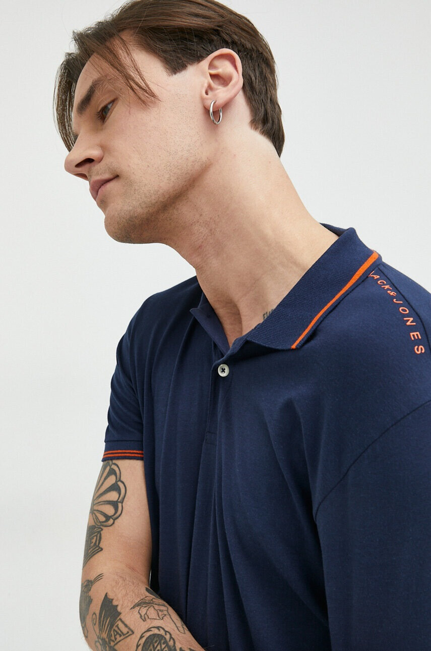 Jack & Jones Памучна тениска с яка JJESTAR - Pepit.bg