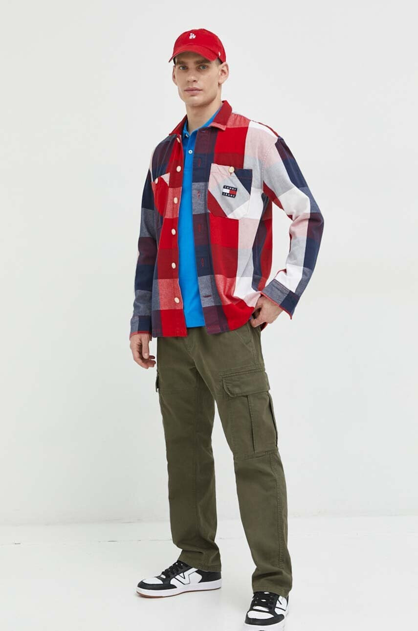Jack & Jones Памучна тениска с яка JJESTAR - Pepit.bg