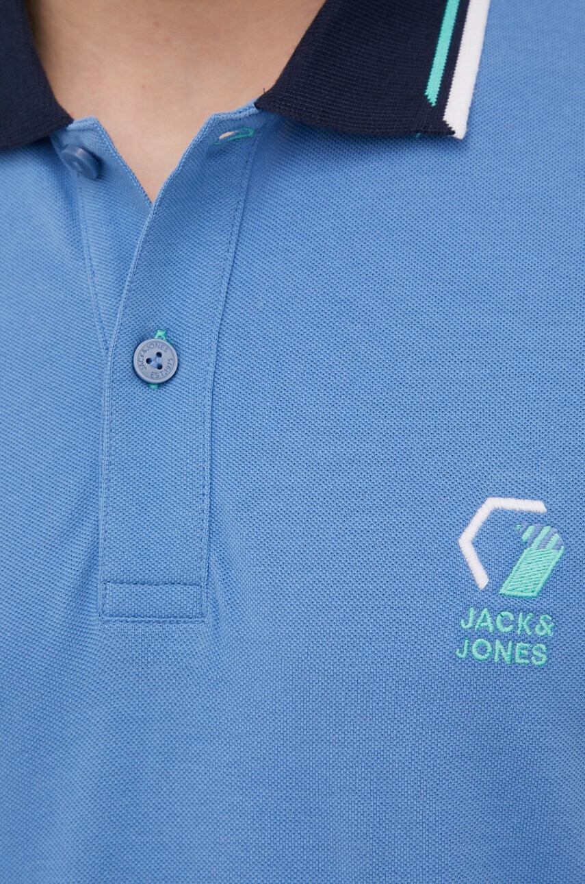 Jack & Jones Памучна тениска с яка - Pepit.bg