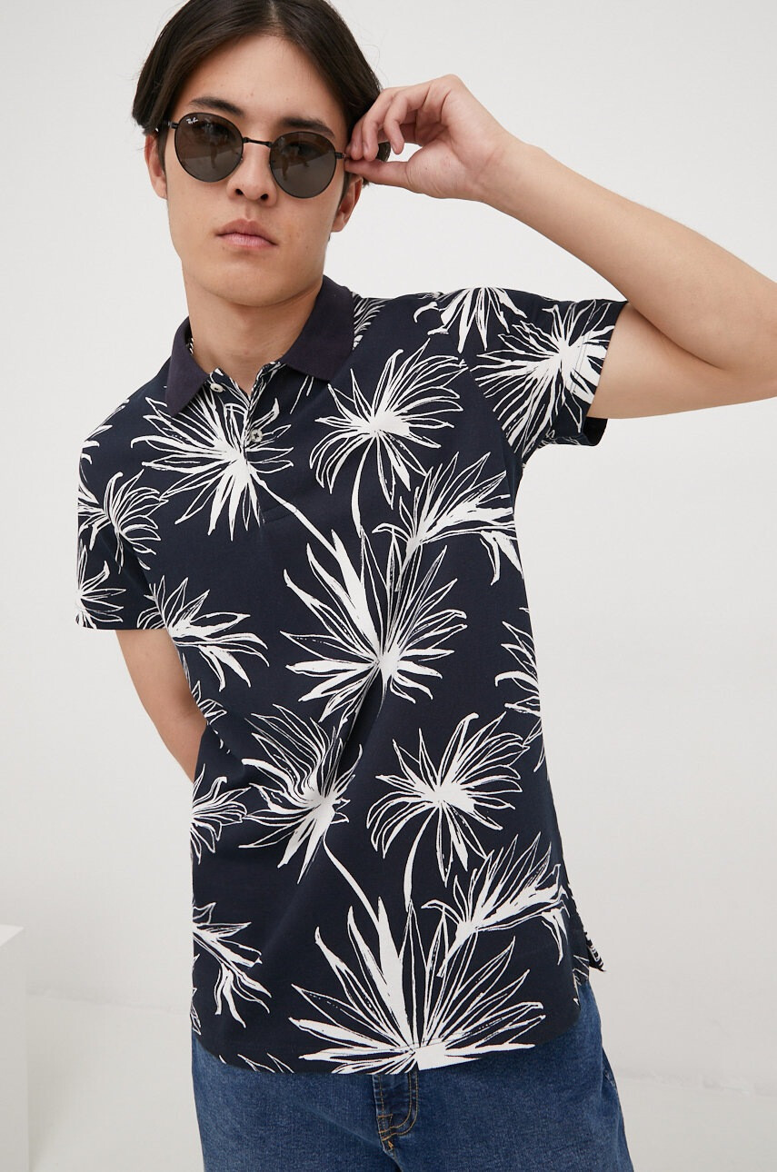 Jack & Jones Памучна тениска с яка - Pepit.bg