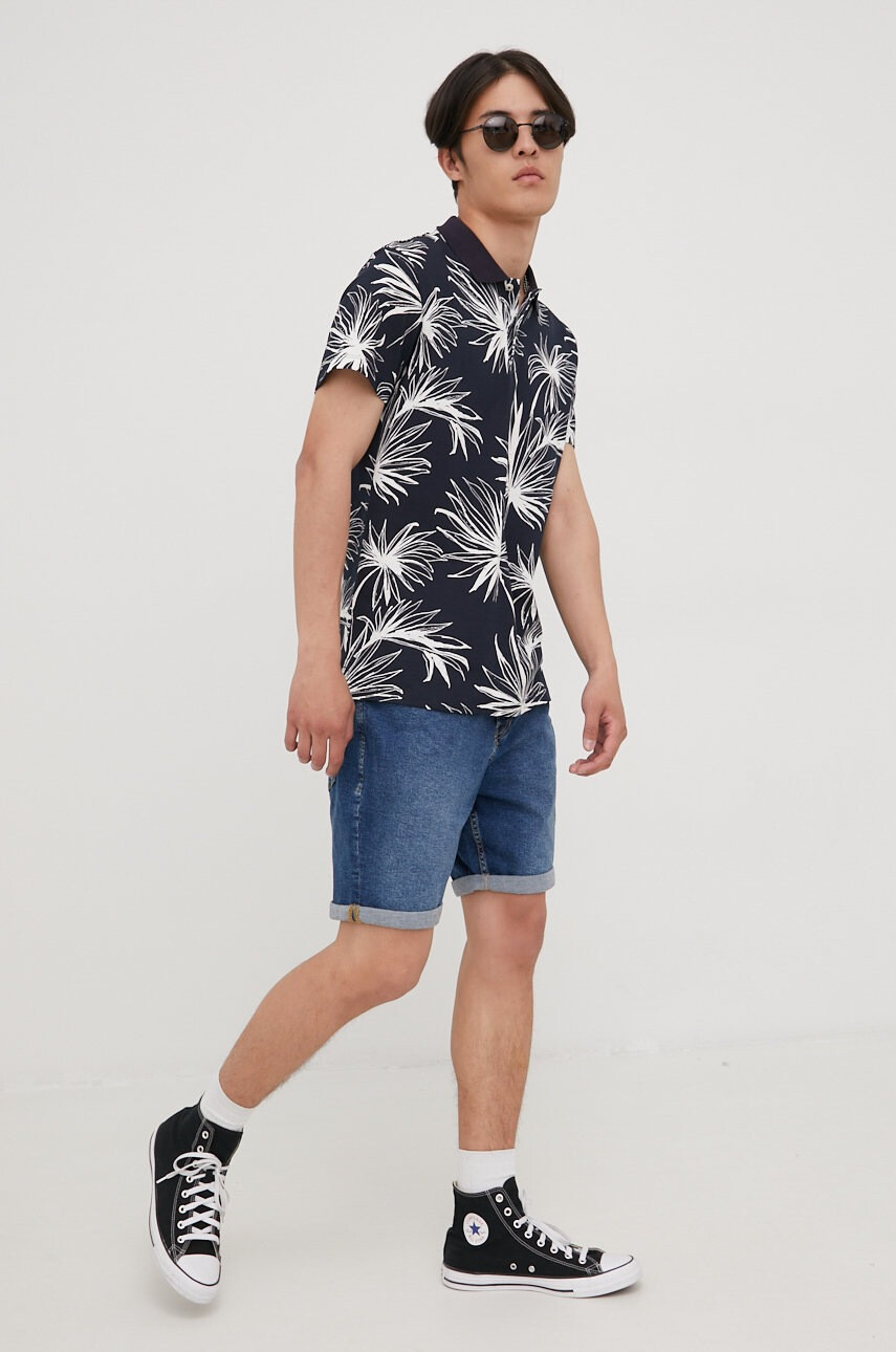 Jack & Jones Памучна тениска с яка - Pepit.bg