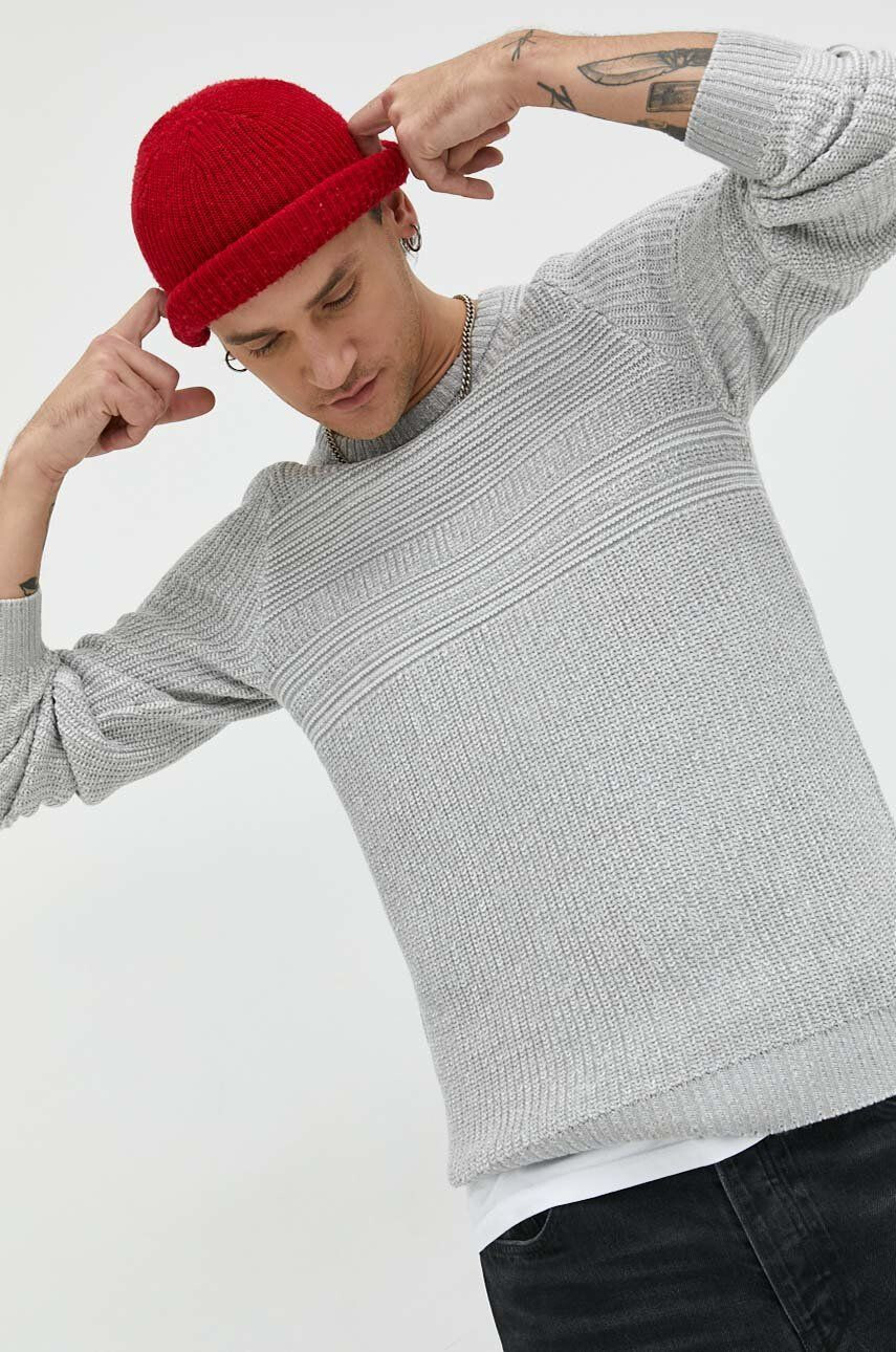 Jack & Jones Пуловер мъжки в сиво - Pepit.bg