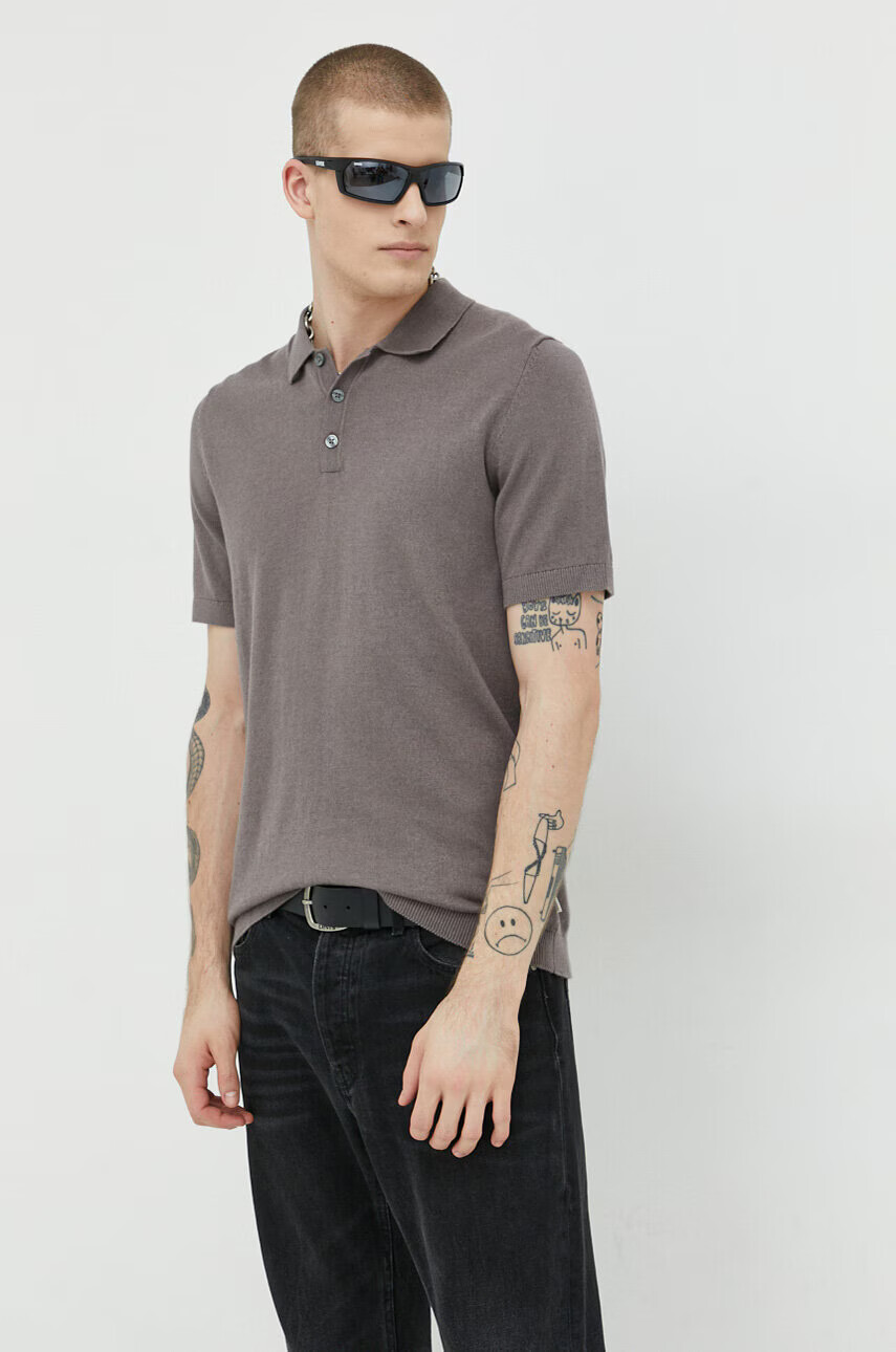 Jack & Jones Пуловер JJEEMIL мъжки в сиво - Pepit.bg
