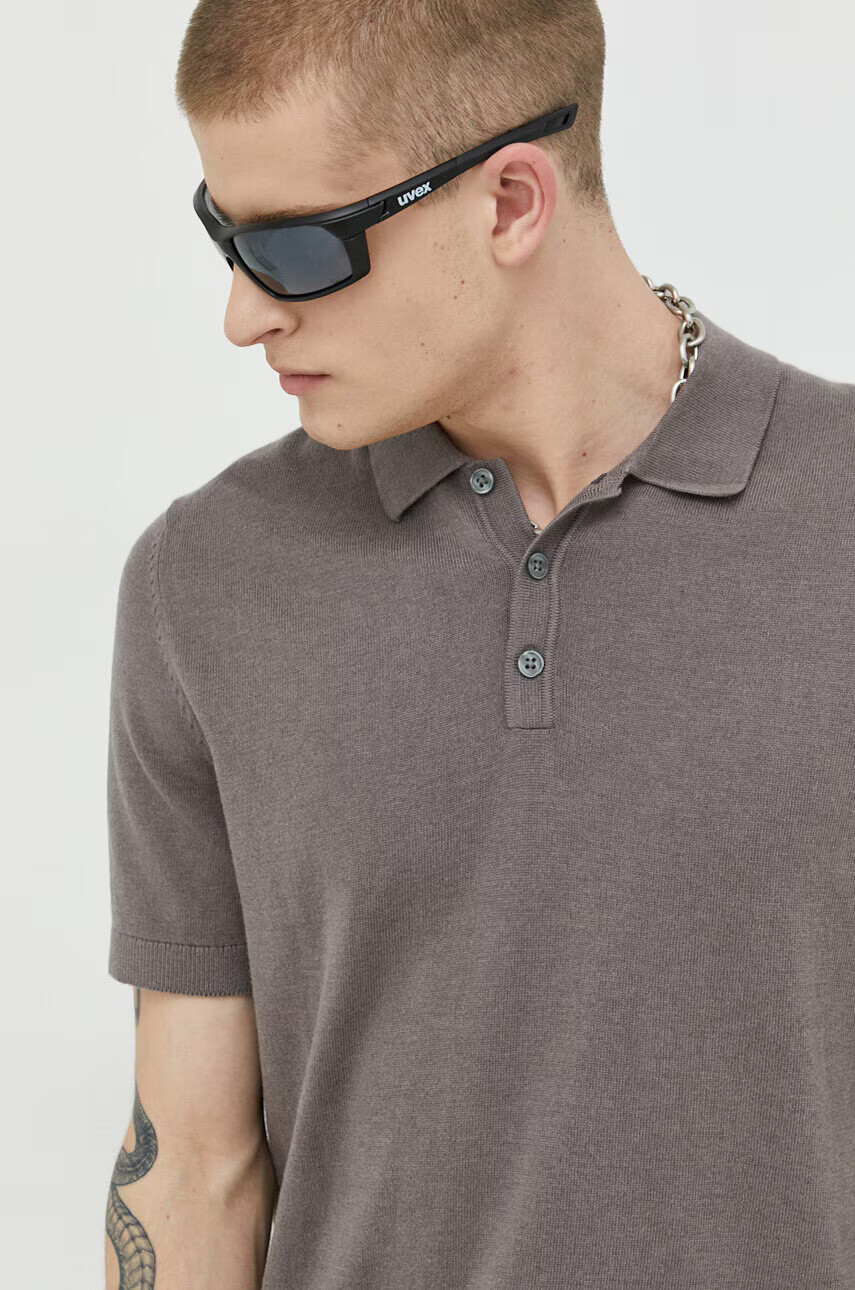 Jack & Jones Пуловер JJEEMIL мъжки в сиво - Pepit.bg