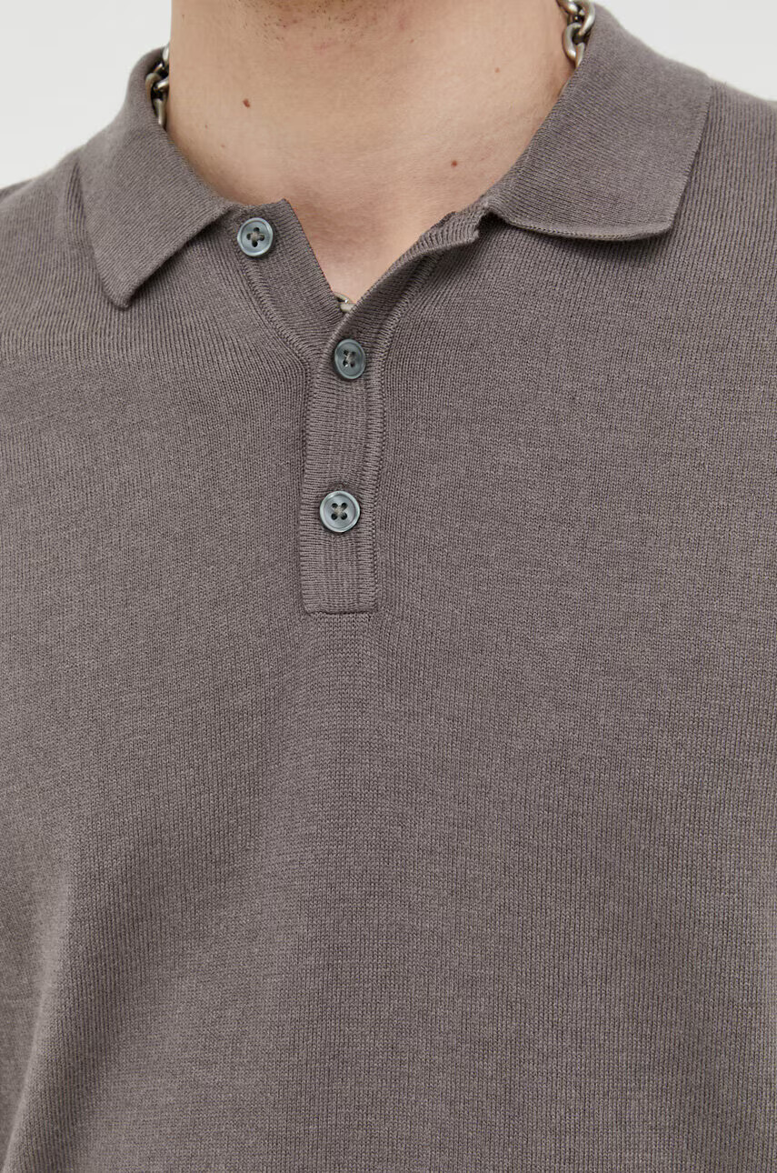 Jack & Jones Пуловер JJEEMIL мъжки в сиво - Pepit.bg