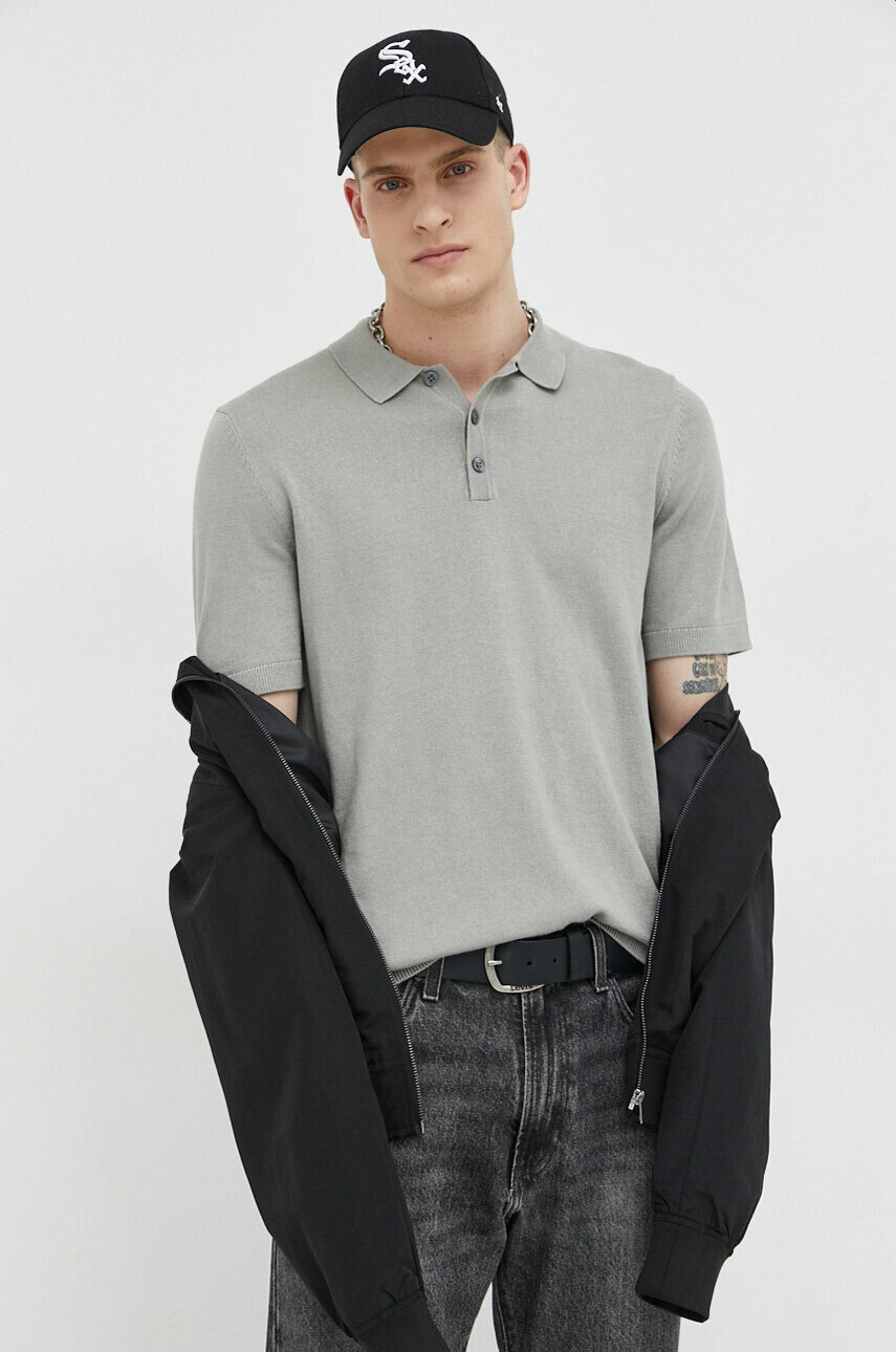 Jack & Jones Пуловер JJEEMIL мъжки в зелено - Pepit.bg