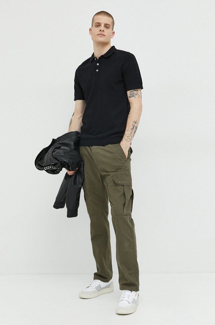 Jack & Jones Пуловер JJEEMIL мъжки в черно - Pepit.bg