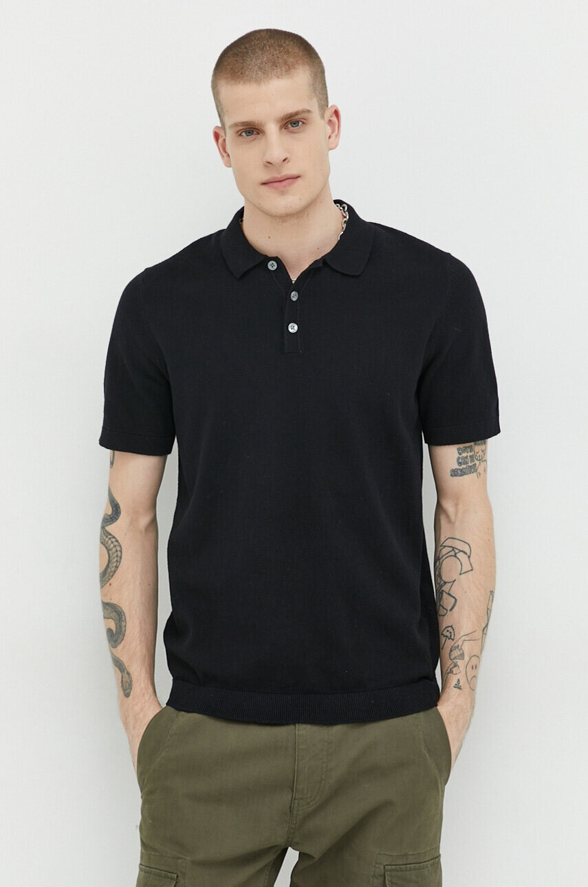 Jack & Jones Пуловер JJEEMIL мъжки в черно - Pepit.bg