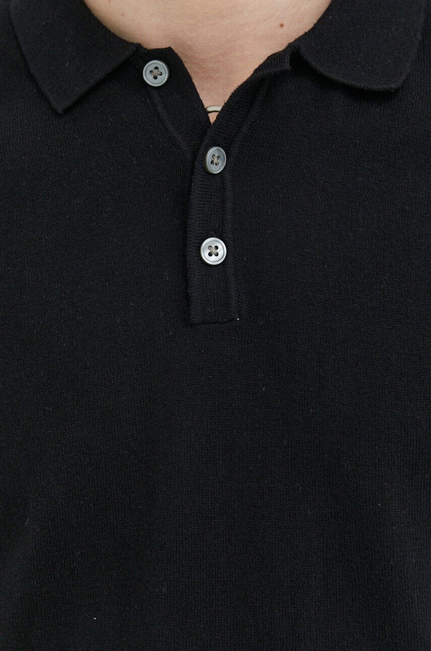 Jack & Jones Пуловер JJEEMIL мъжки в черно - Pepit.bg