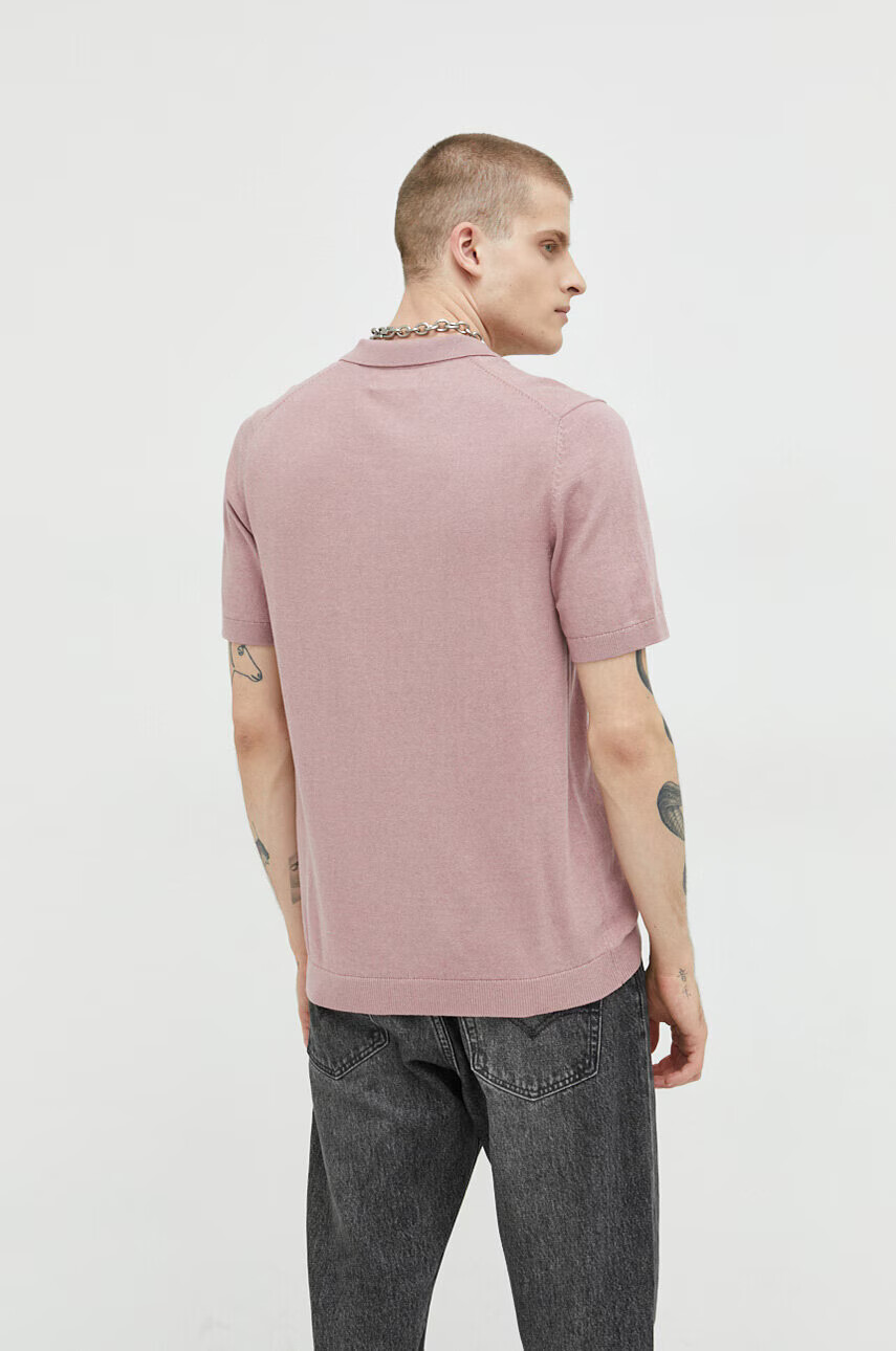 Jack & Jones Пуловер JJEEMIL мъжки в розово - Pepit.bg
