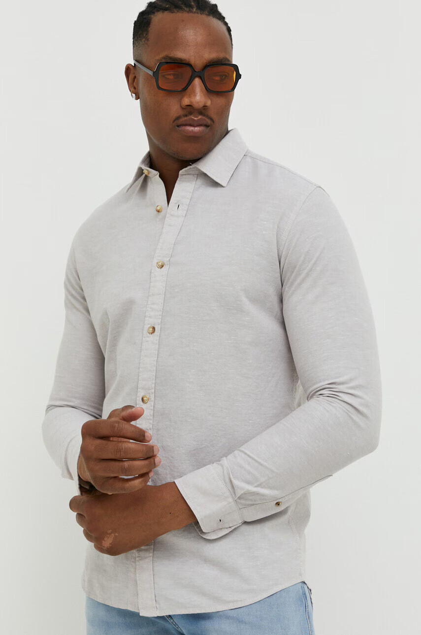 Jack & Jones Риза с лен JJESUMMER - Pepit.bg