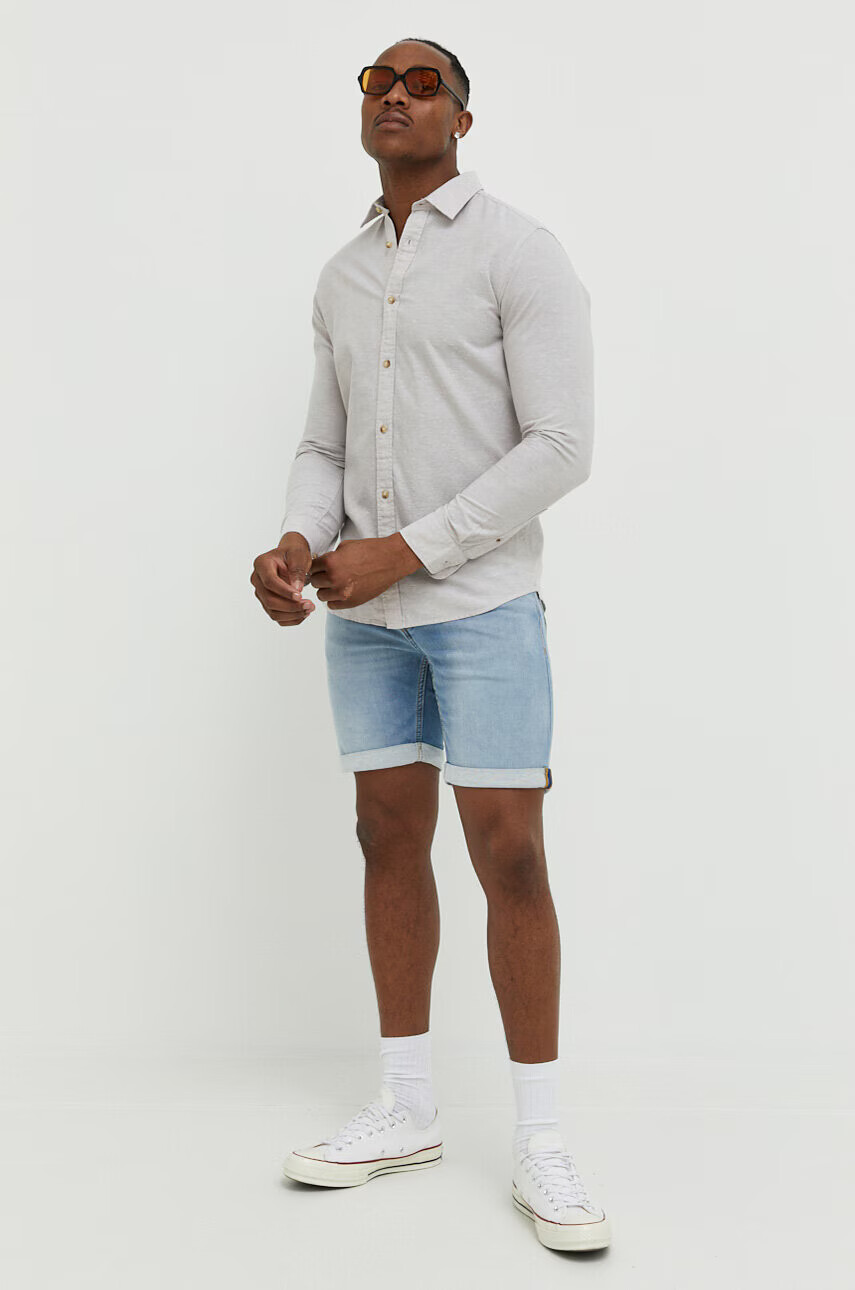 Jack & Jones Риза с лен JJESUMMER - Pepit.bg