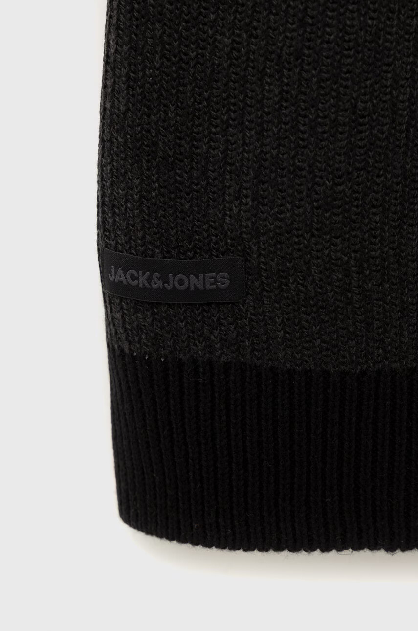 Jack & Jones Шал мъжки в черно с изчистен дизайн - Pepit.bg