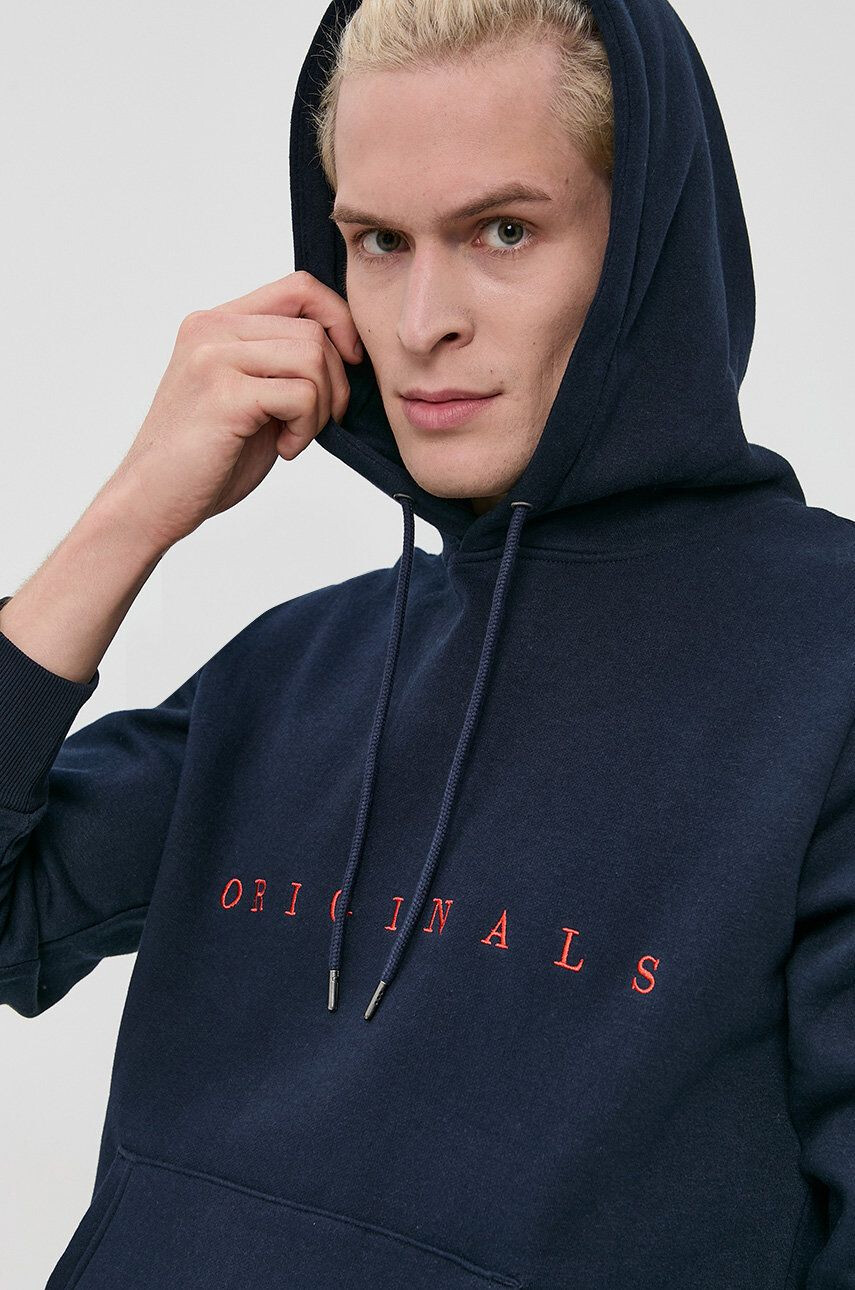 Jack & Jones Суичър мъжки в тъмносиньо с изчистен дизайн - Pepit.bg