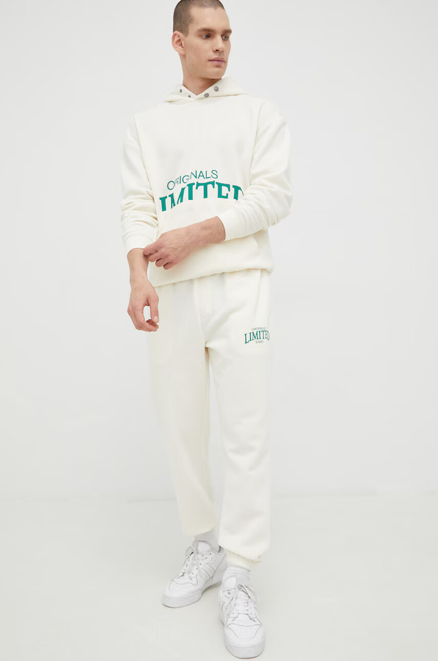 Jack & Jones Суичър в бежово с принт - Pepit.bg