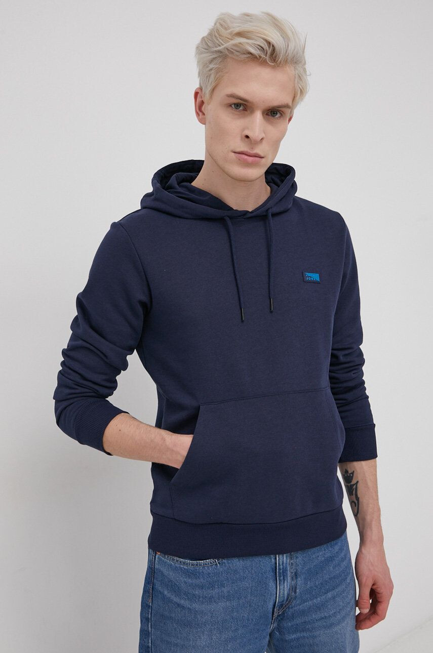 Jack & Jones Суичър мъжки в тъмносиньо с апликация - Pepit.bg