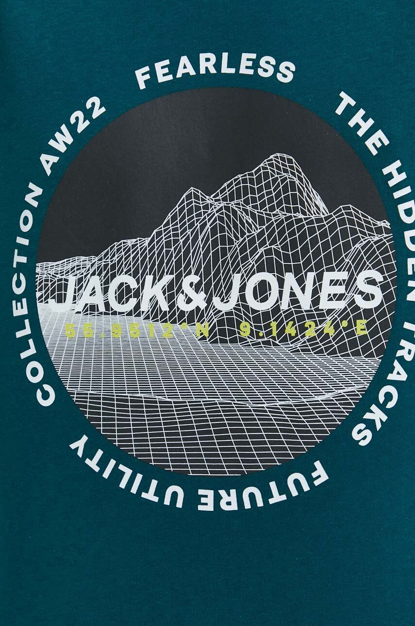 Jack & Jones Суичър в зелено с принт - Pepit.bg