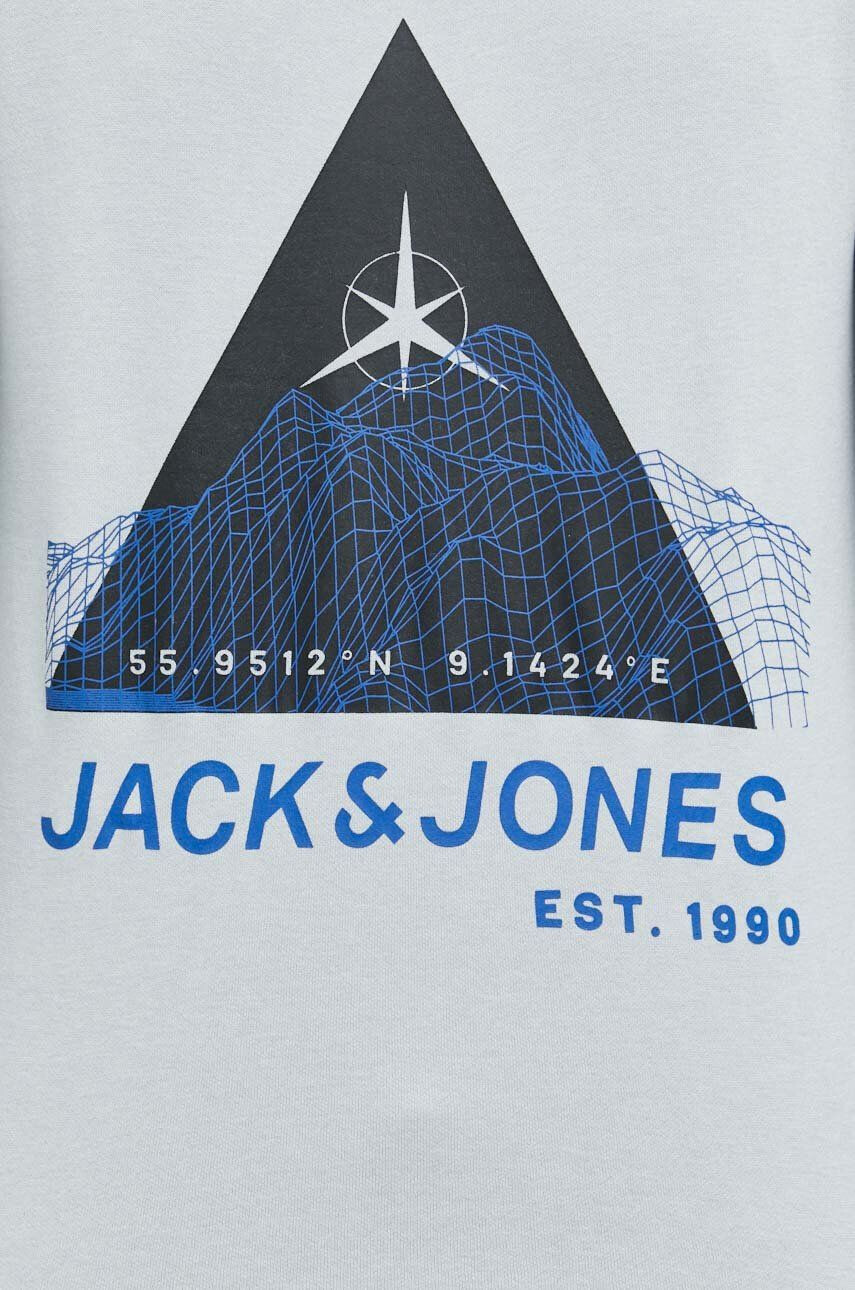 Jack & Jones Суичър в сиво с принт - Pepit.bg