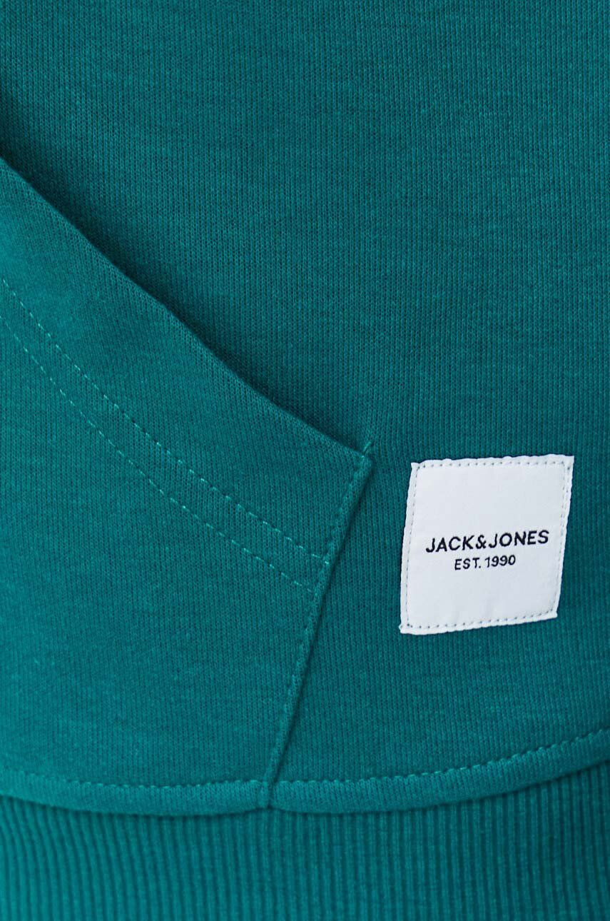 Jack & Jones Суичър JJEBASIC в зелено с качулка с изчистен дизайн 12182537 - Pepit.bg