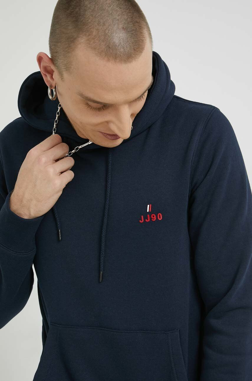 Jack & Jones Суичър JJEJOE в тъмносиньо с качулка с принт 12223229 - Pepit.bg