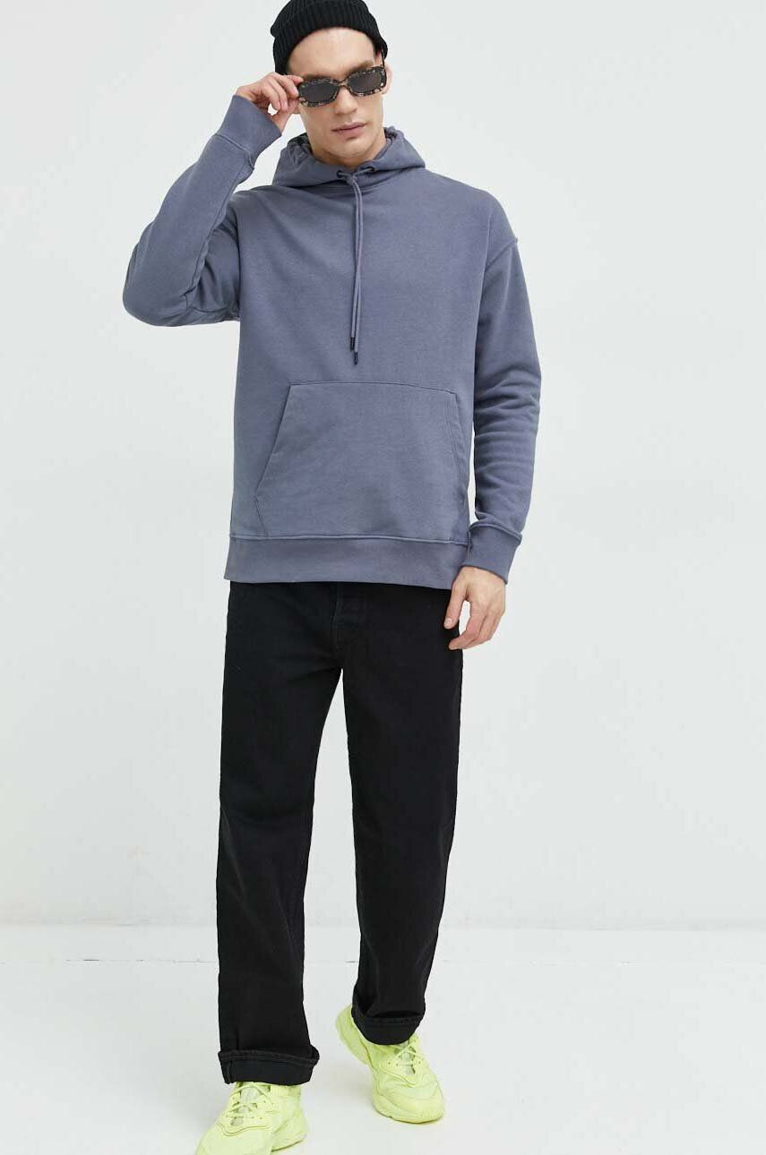 Jack & Jones Суичър JJESTAR в синьо с качулка с изчистен дизайн 12208157 - Pepit.bg