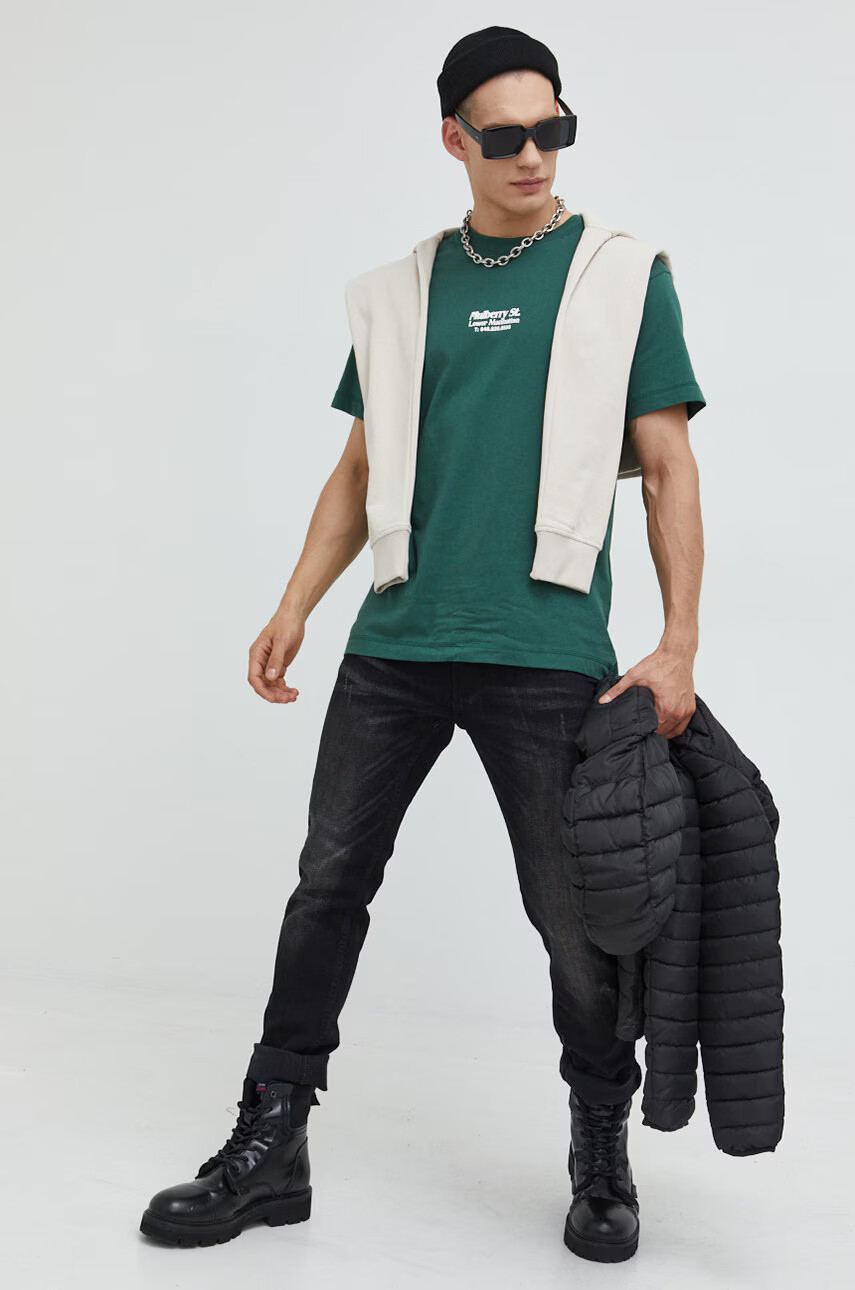 Jack & Jones Суичър Jorclean в бежово с принт - Pepit.bg