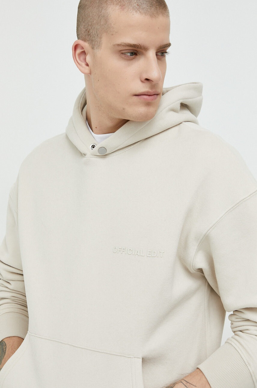 Jack & Jones Суичър Rushrubber в бежово с качулка с принт - Pepit.bg