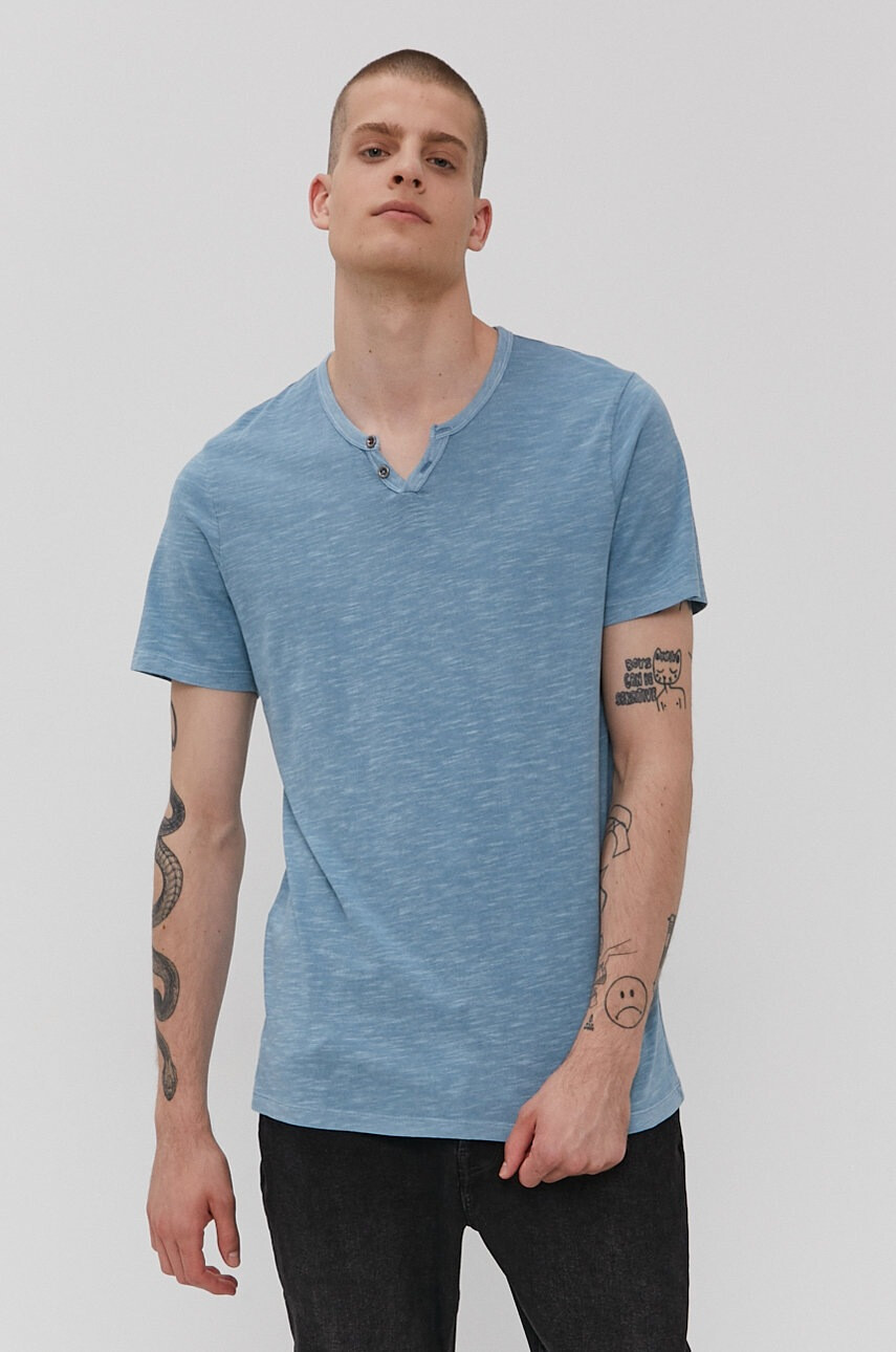 Jack & Jones Тениска в бяло с принт - Pepit.bg