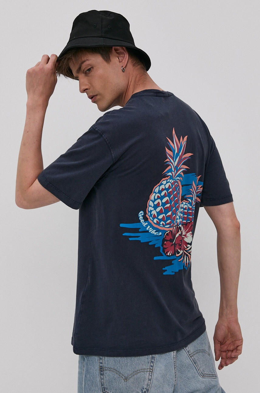 Jack & Jones Тениска мъжка в тъмносиньо с принт - Pepit.bg