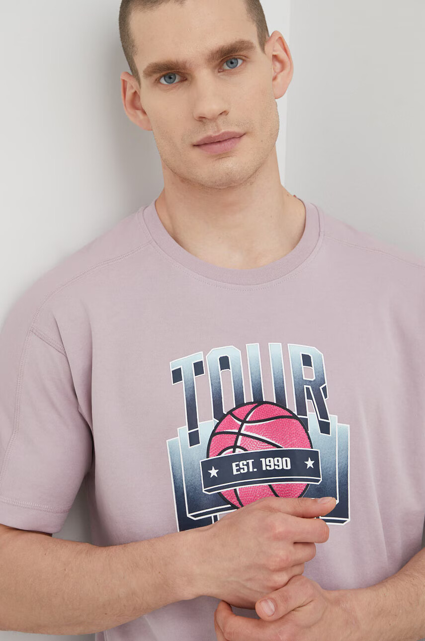 Jack & Jones Тениска в лилаво с принт - Pepit.bg