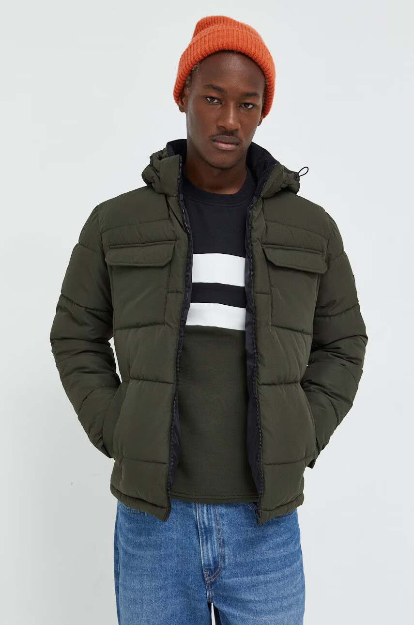 Jack & Jones Яке в зелено със зимна изолация - Pepit.bg