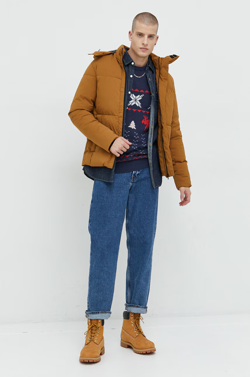 Jack & Jones Яке в кафяво със зимна изолация - Pepit.bg