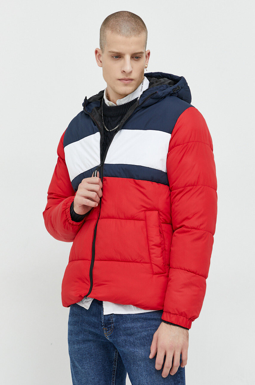 Jack & Jones Яке в червено със зимна изолация - Pepit.bg