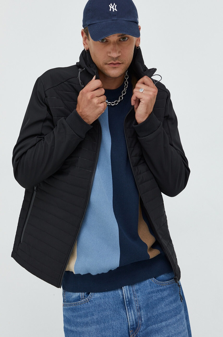 Jack & Jones Яке Jcotoby в черно с преходна изолация - Pepit.bg