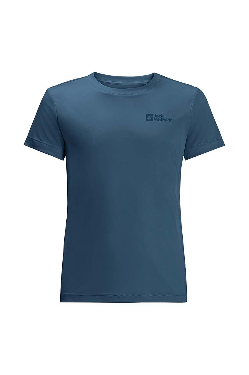 Jack Wolfskin Детска тениска ACTIVE SOLID T K в тъмносиньо с изчистен дизайн - Pepit.bg