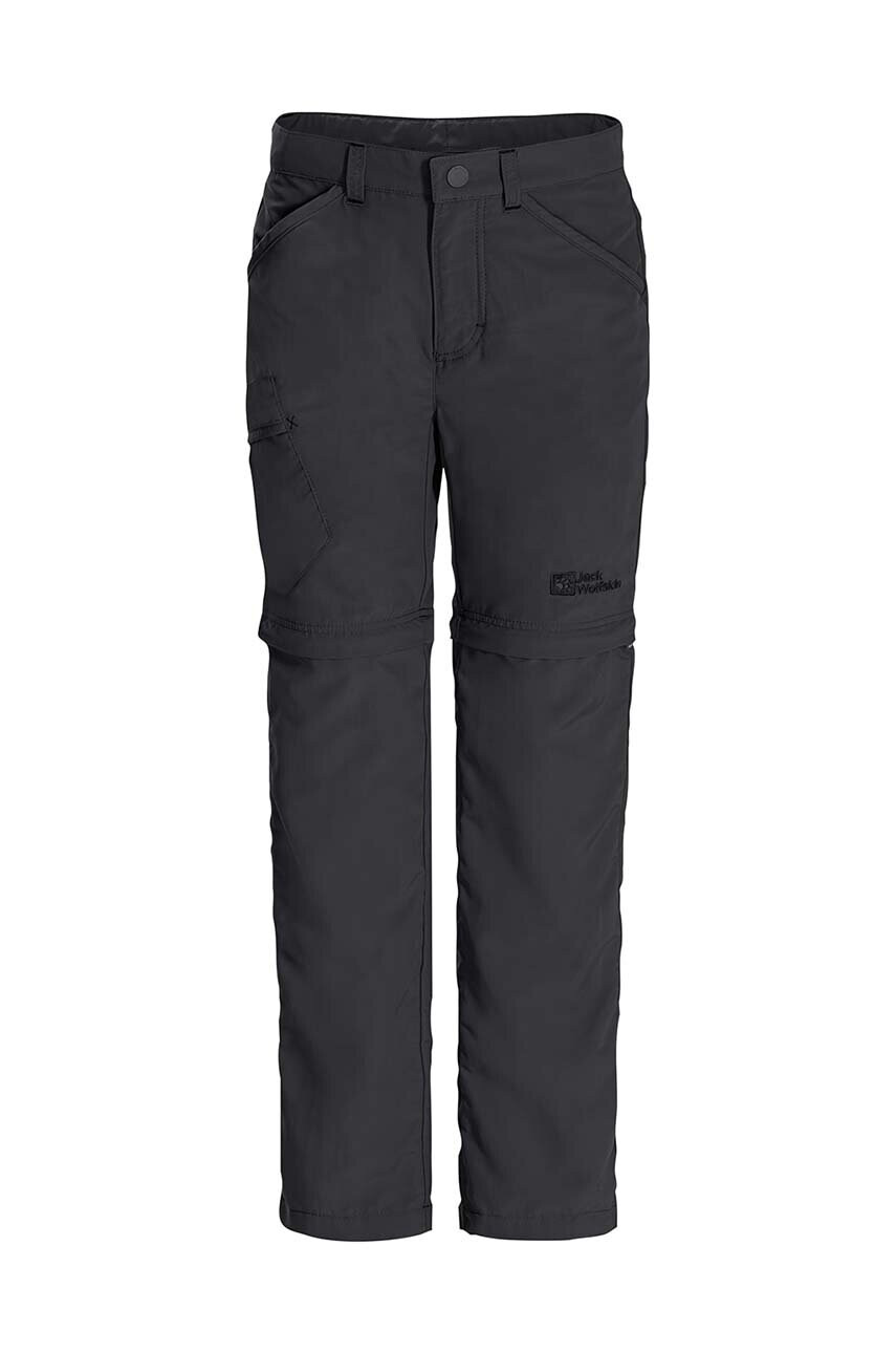 Jack Wolfskin Детски панталон SAFARI ZIP OFF PANTS K в черно - Pepit.bg
