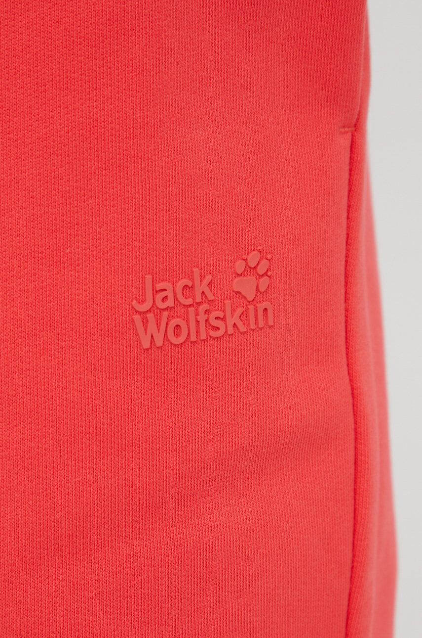 Jack Wolfskin Памучен спортен панталон в розово с изчистен дизайн - Pepit.bg