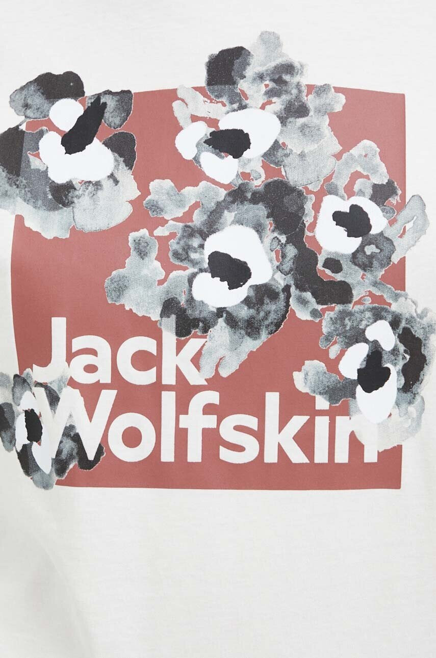 Jack Wolfskin Памучна тениска 10 в бежово - Pepit.bg