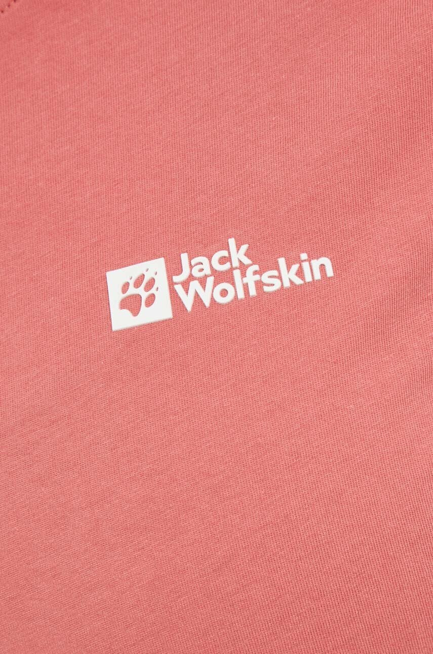 Jack Wolfskin Памучна тениска в розово - Pepit.bg