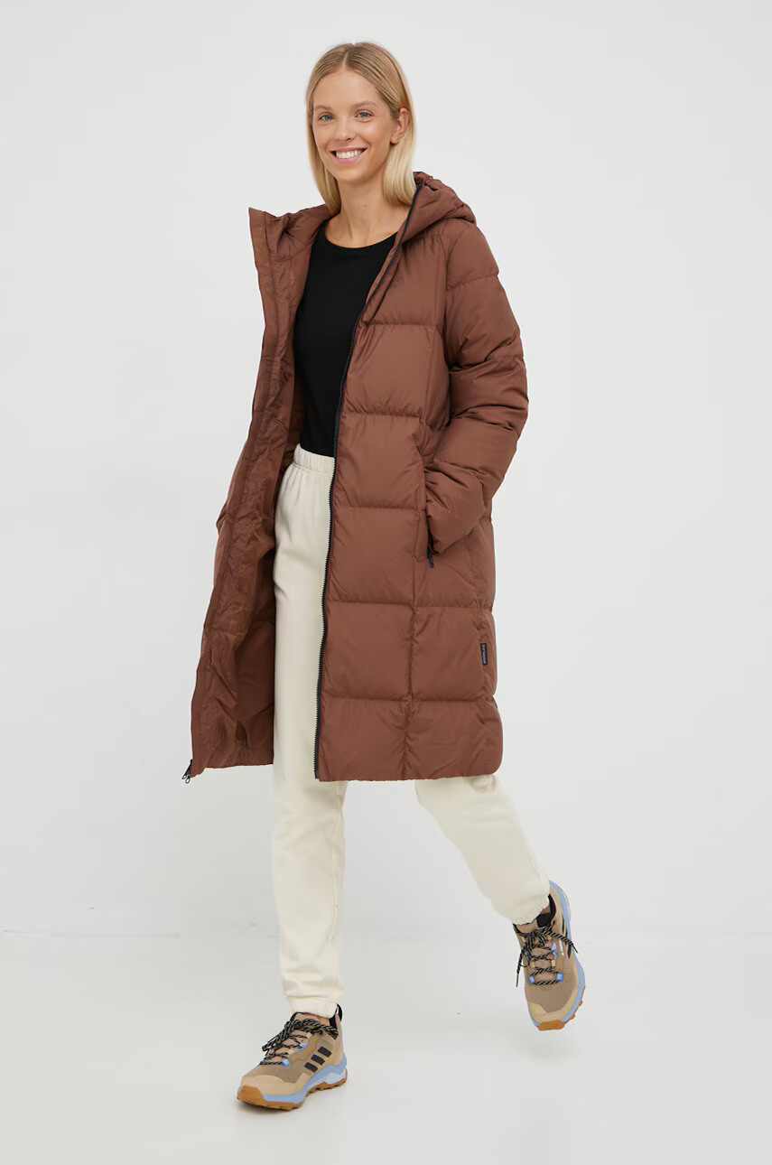 Jack Wolfskin Пухено яке в кафяво със зимна изолация - Pepit.bg