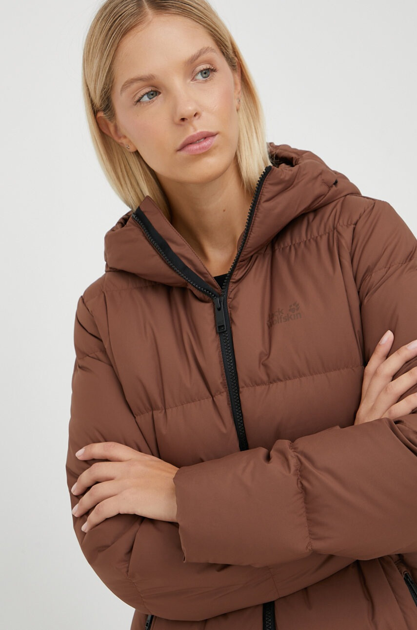Jack Wolfskin Пухено яке в кафяво със зимна изолация - Pepit.bg